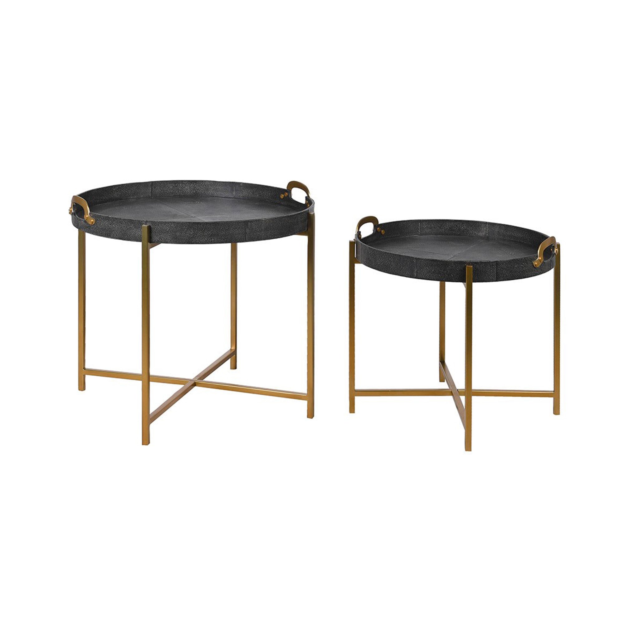 Shagreen Tray Table Duo